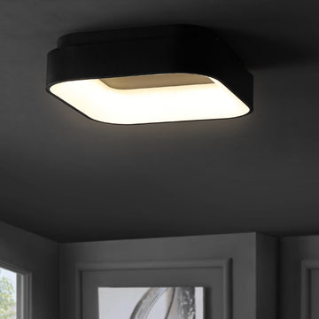 Rafael 17.7" Integrated LED Metal Flush Mount Ceiling Light - JONATHAN Y